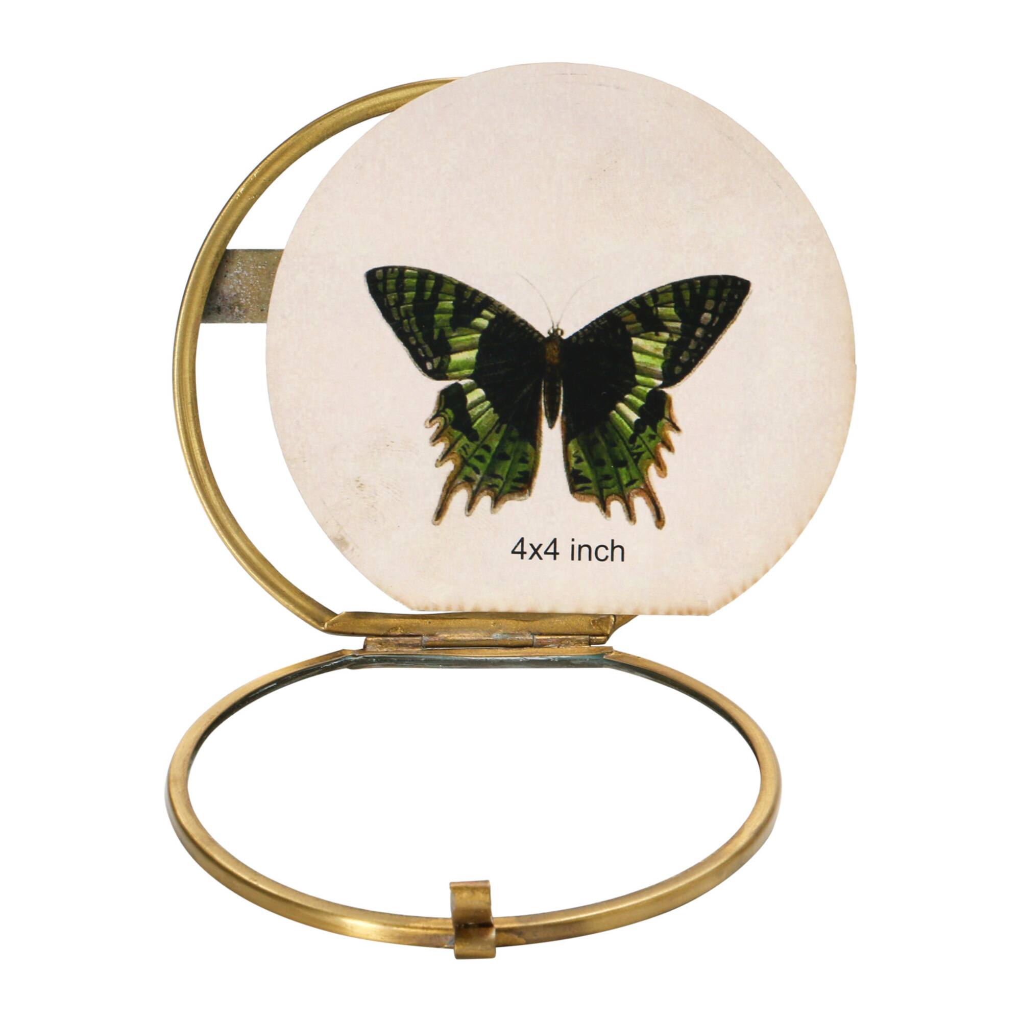 Hello Honey® Brass & Glass 3.5" x 3.5" Photo Frame
